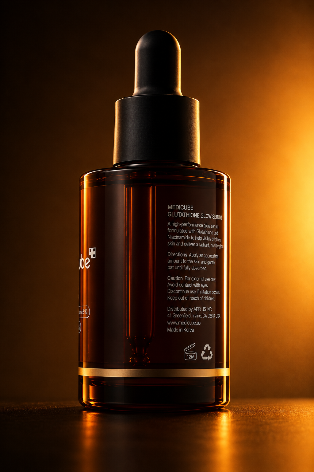 Medicube serum amber bottle back view