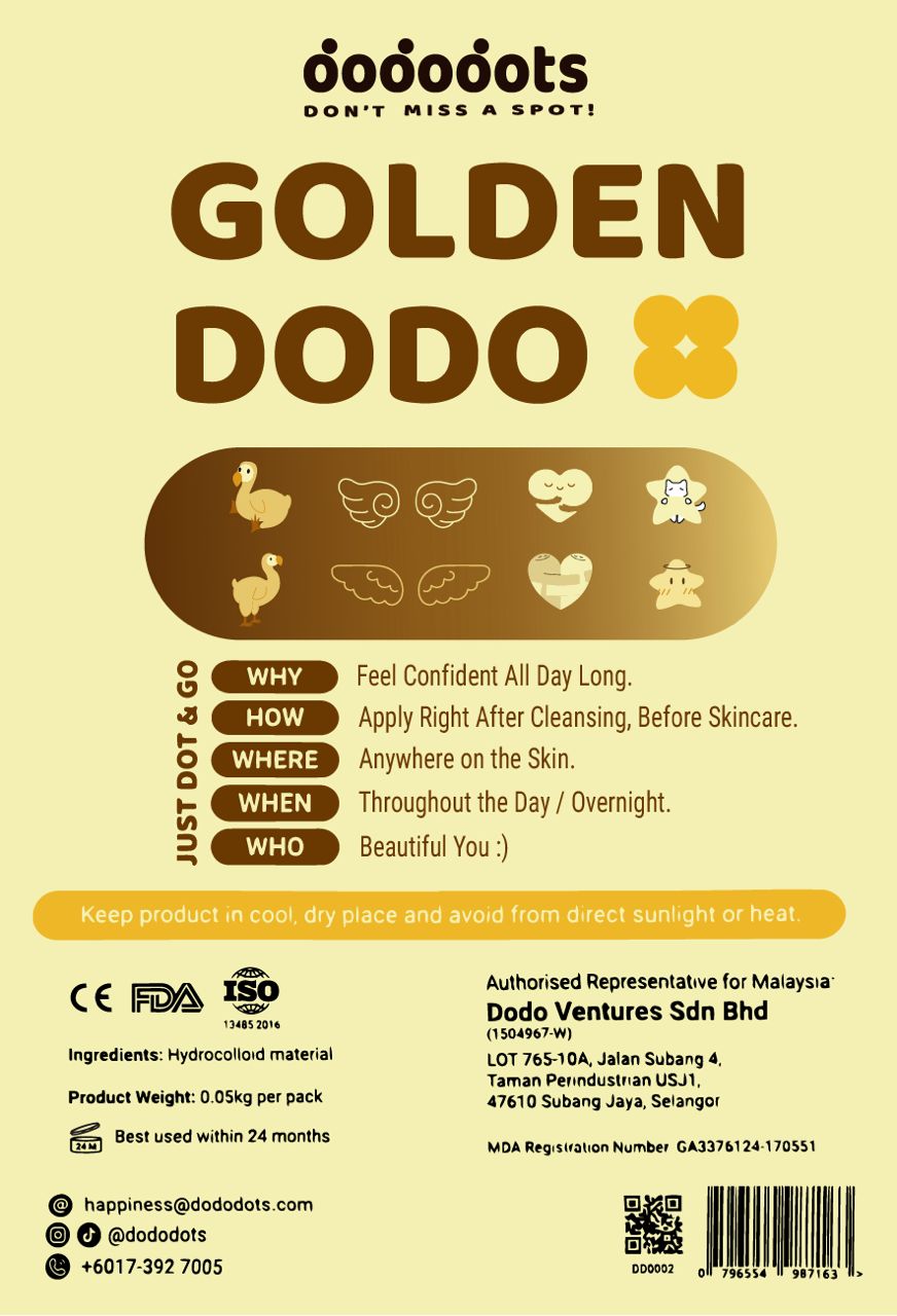 Golden Dodo back packaging