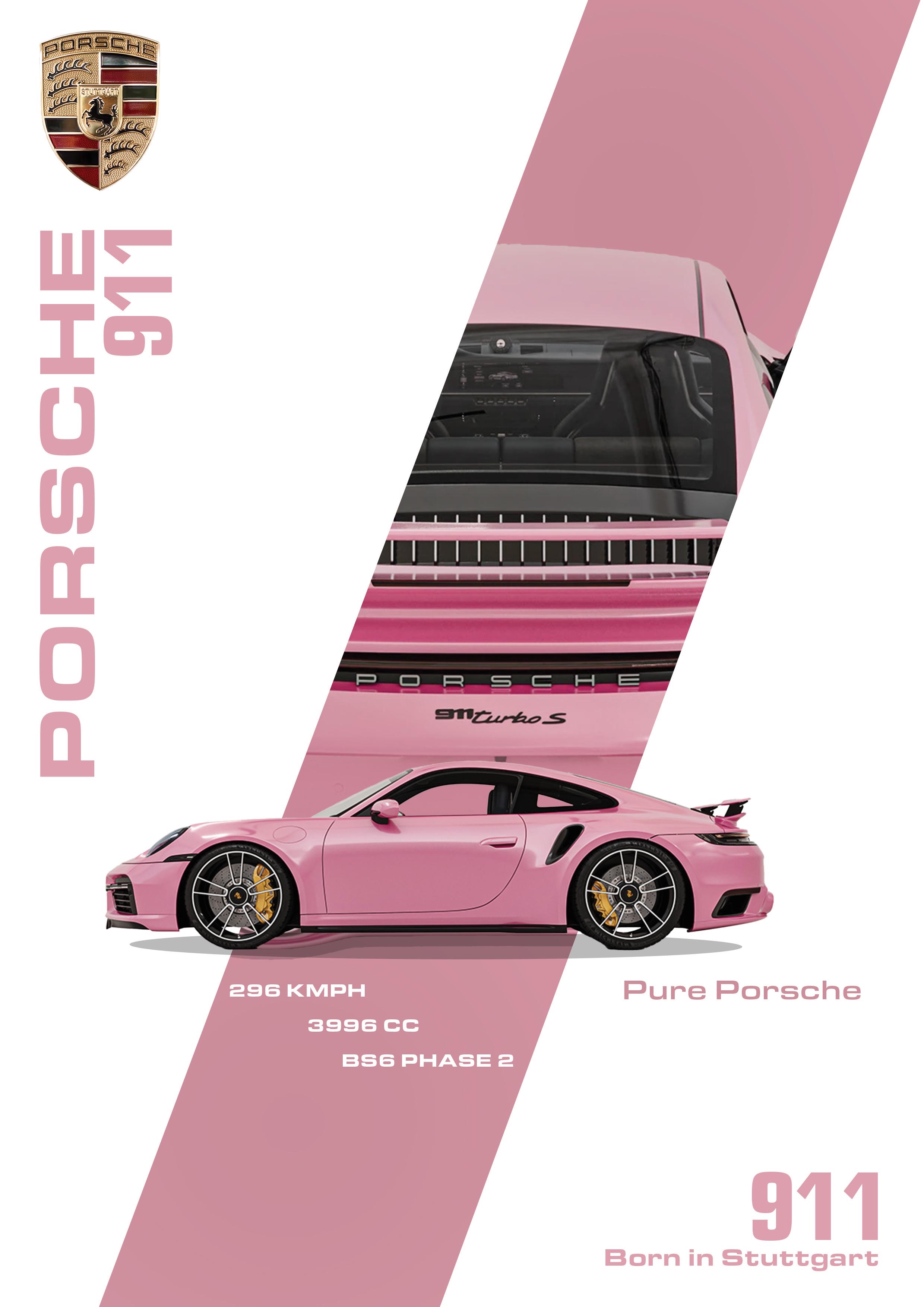 Porsche 911 Turbo S editorial poster design